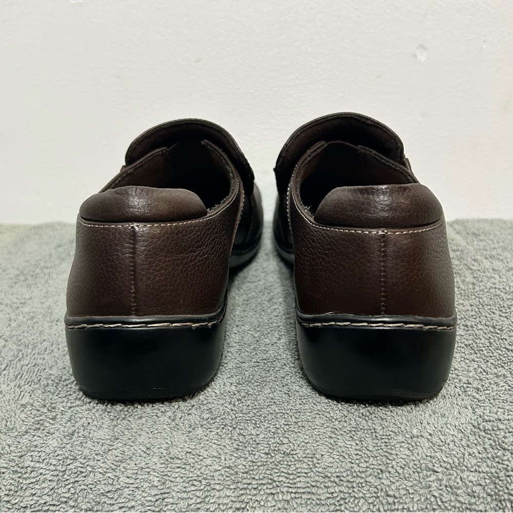 Clarks Leather Cora Poppy Slip On Shoes Womens Size 9 - Picture 6 of 13